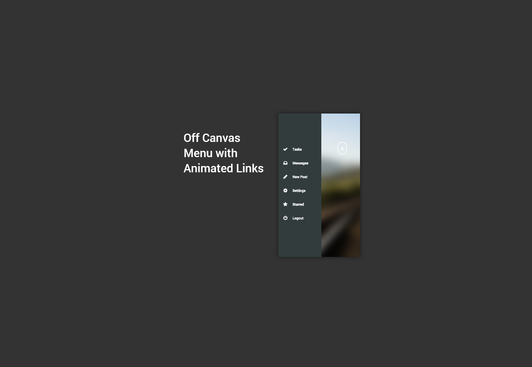 50+ incredible freebies for web designers, June 2015 Off Canvas Menu with Animated Links