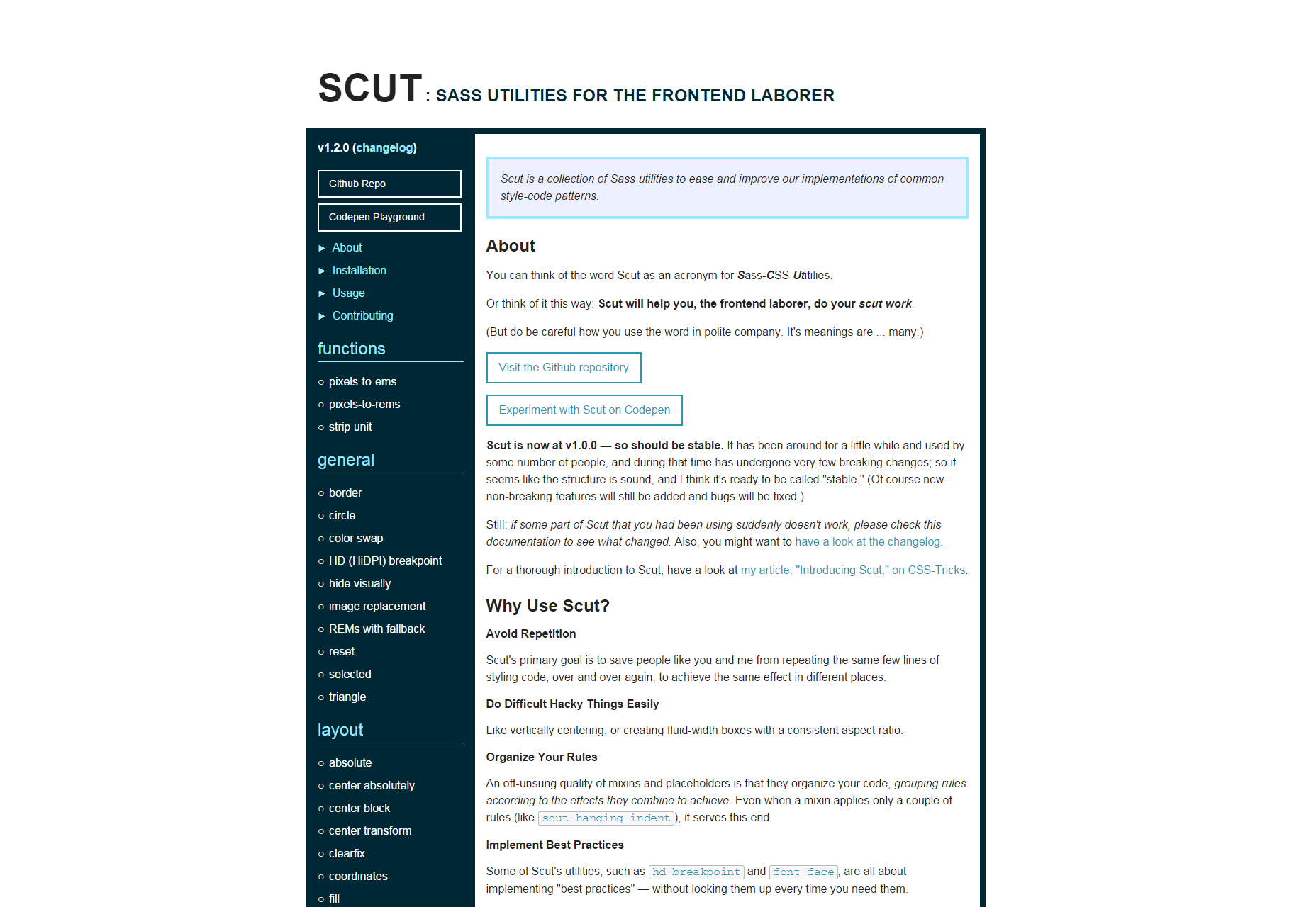 50+ incredible freebies for web designers, June 2015 Scut: SASS Utilities for Web Development