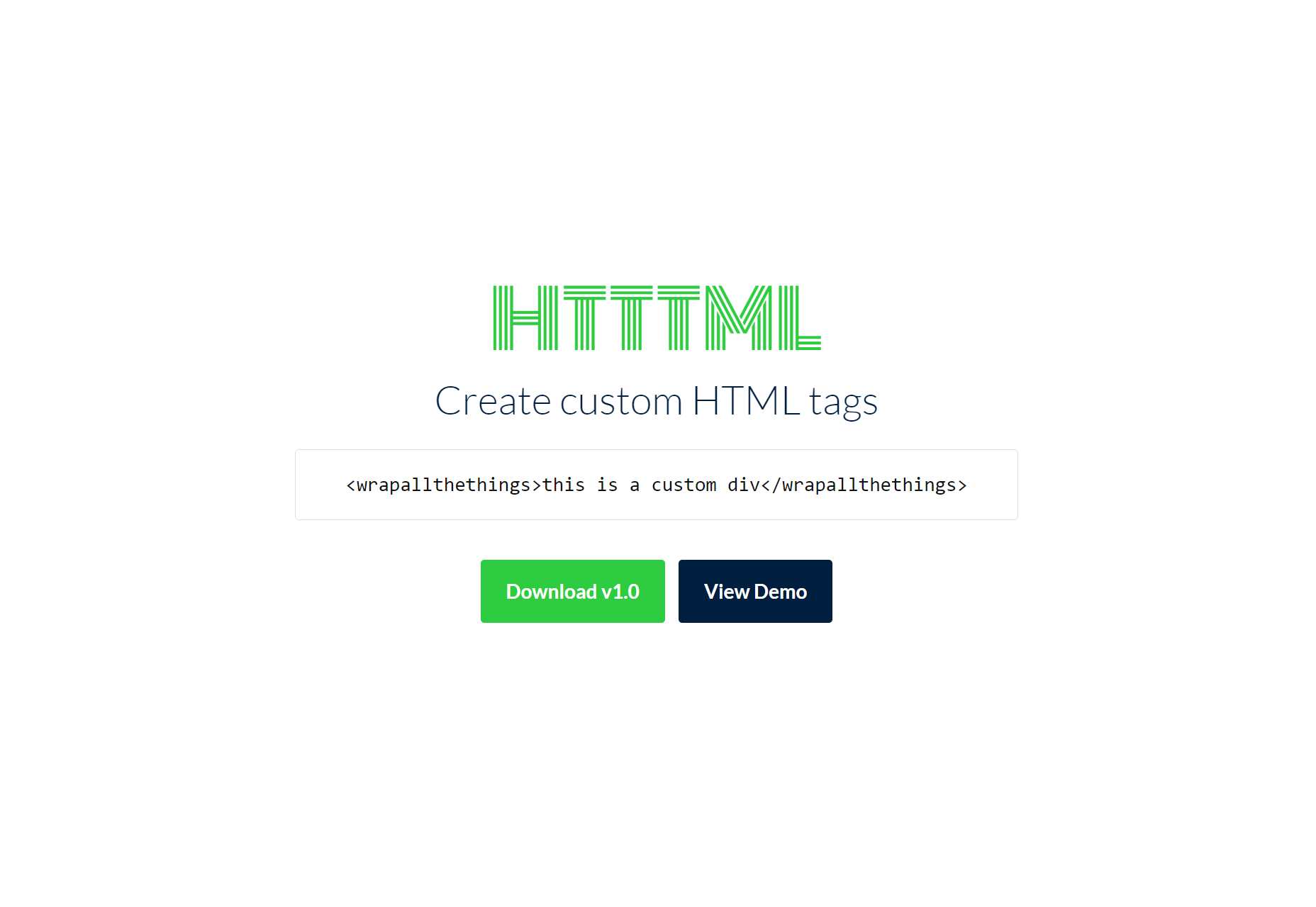 50+ incredible freebies for web designers, June 2015 HTTTML: Custom HTML Tags JavaScript Library