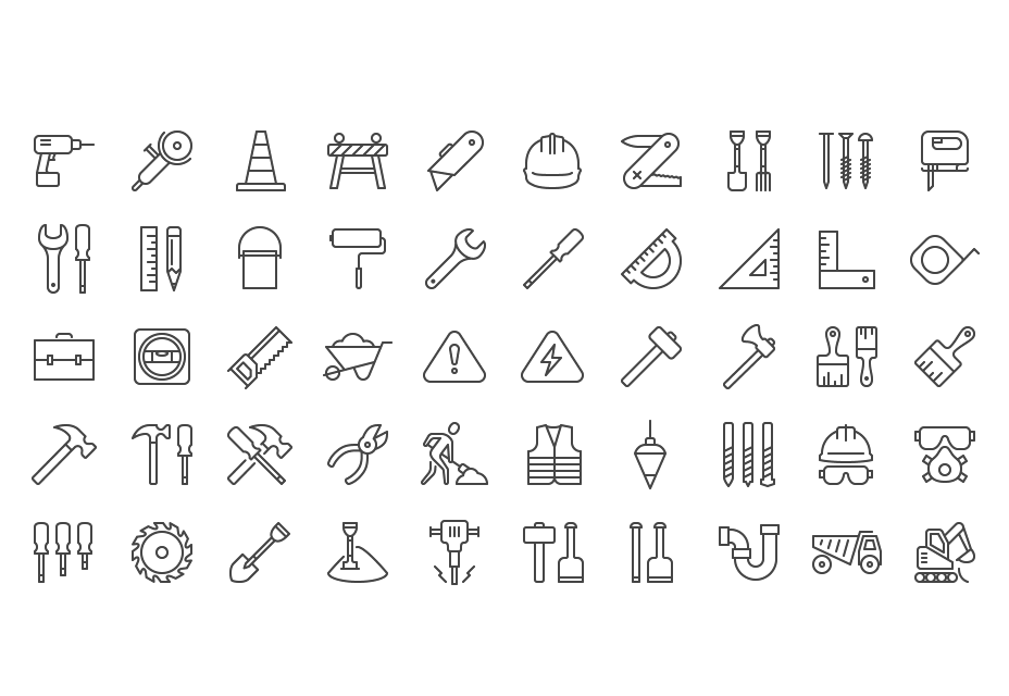 50+ incredible freebies for web designers, May 2015 iOS 8 Construction Icons