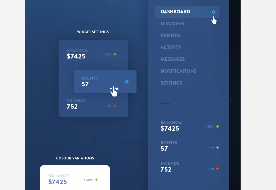 50+ incredible freebies for web designers, May 2015 Eventray Free User Interface Kit