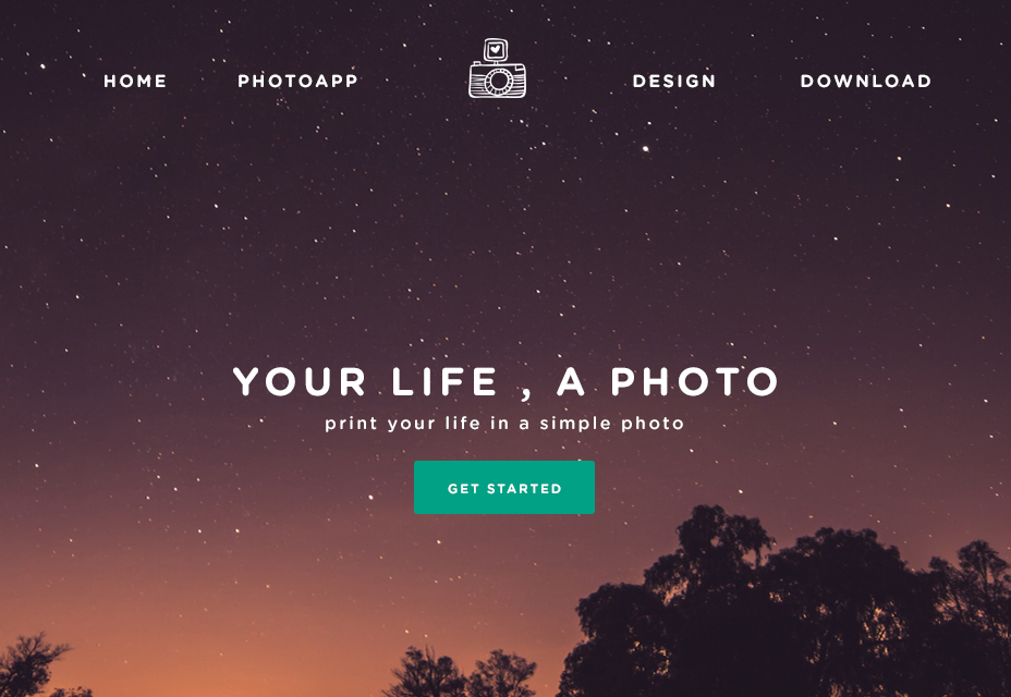 50+ incredible freebies for web designers, May 2015 PhotoTime PSD Landing Page Template