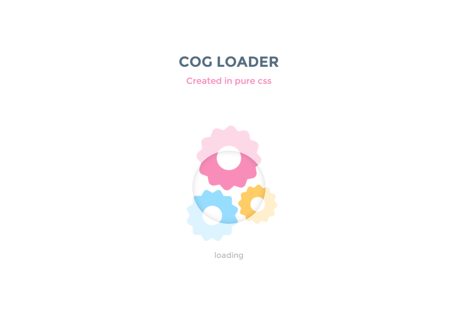50+ incredible freebies for web designers, May 2015 Grinding Gears CSS Loading Animation