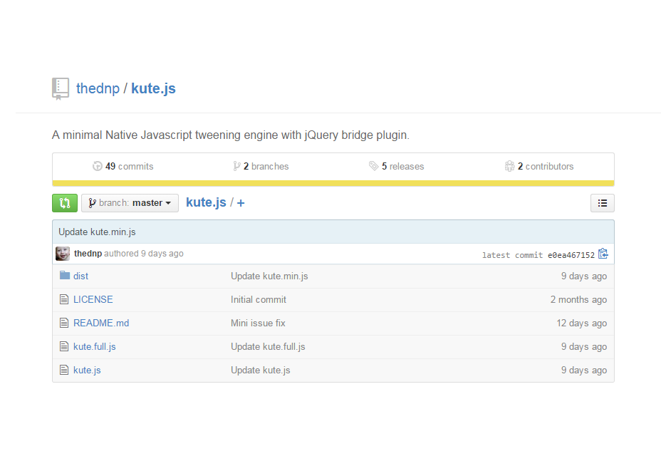 50+ incredible freebies for web designers, May 2015 Kute.js: JavaScript Tweening Engine