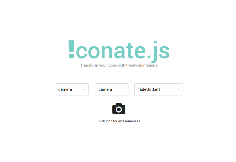 50+ incredible freebies for web designers, May 2015 Iconate.js: JavaScript and CSS Icons Transitions
