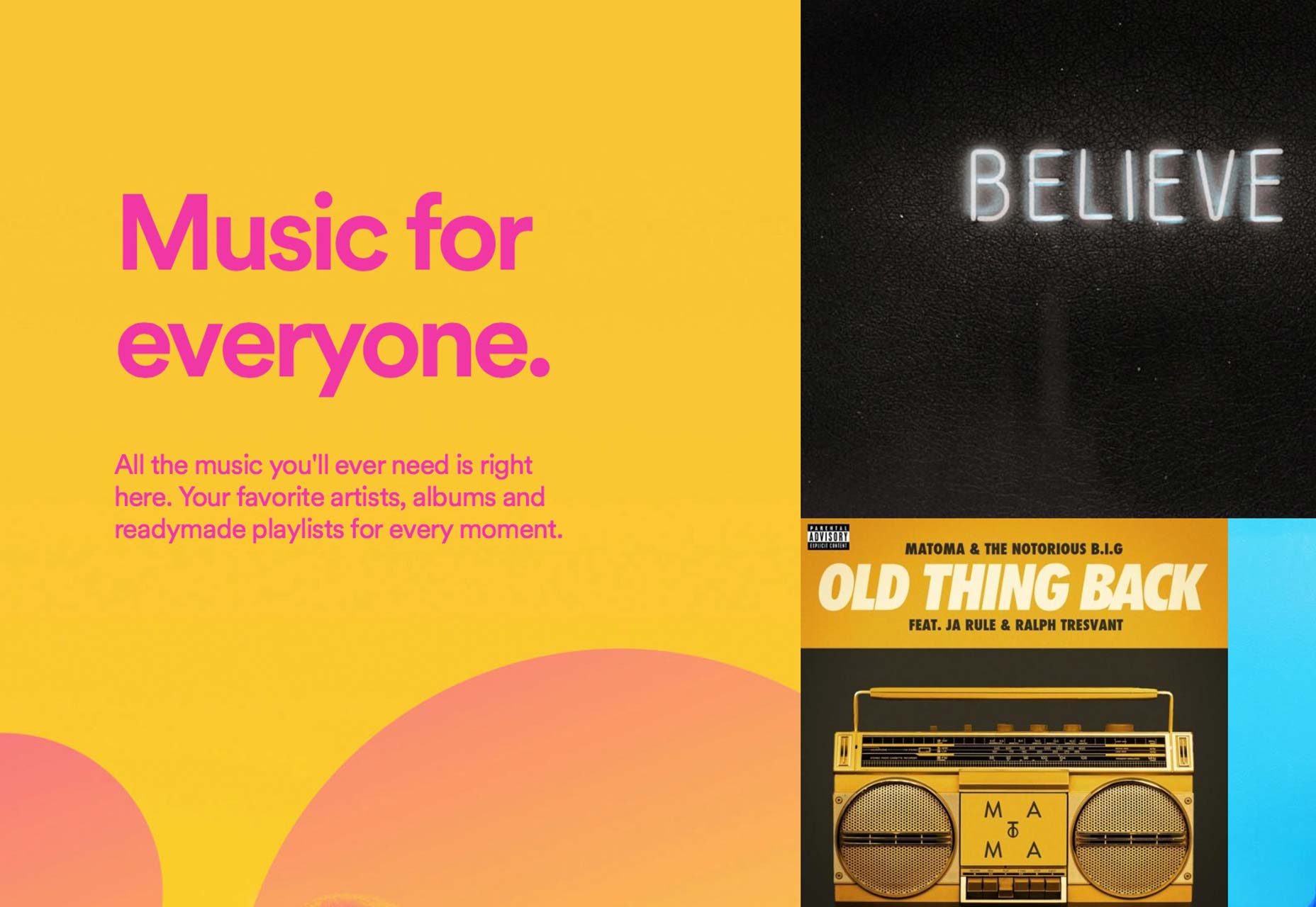 6 pro secrets for portfolio headlines that convert good-example-spotify-2