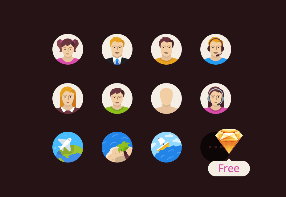 Flatflow Icons for Sketch