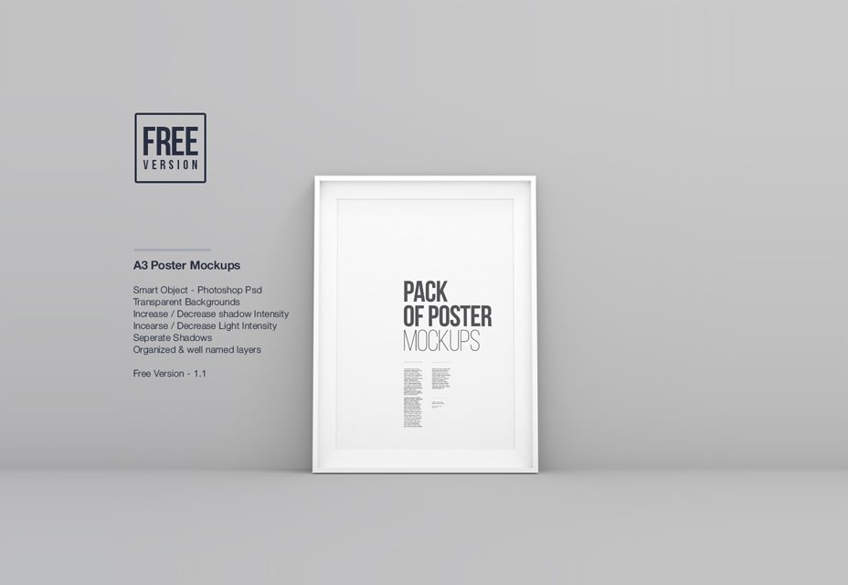 A3 Poster Frame Mockups