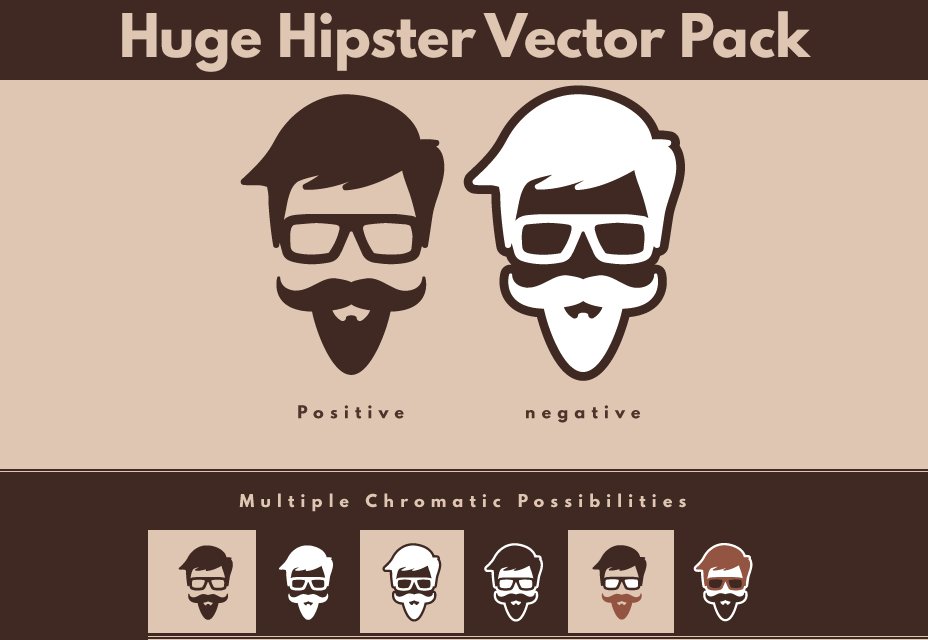 100 Free Hipster Vector Designs