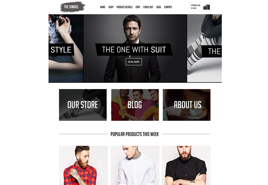 The Singhs: E-commerce PSD Template