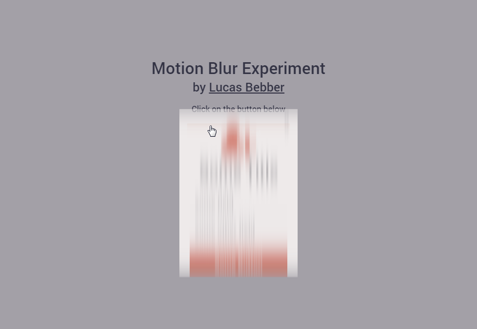 Motion Blur Experiment