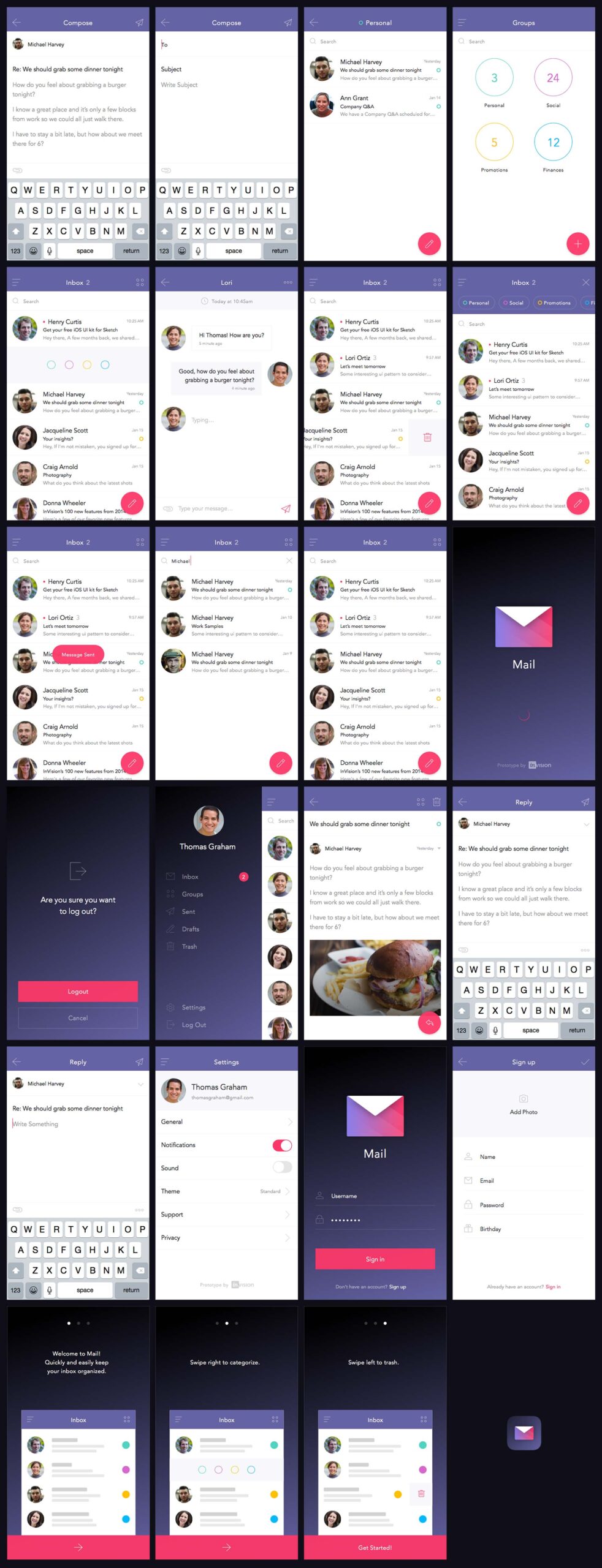 Free download: Sketch UI Kit preview