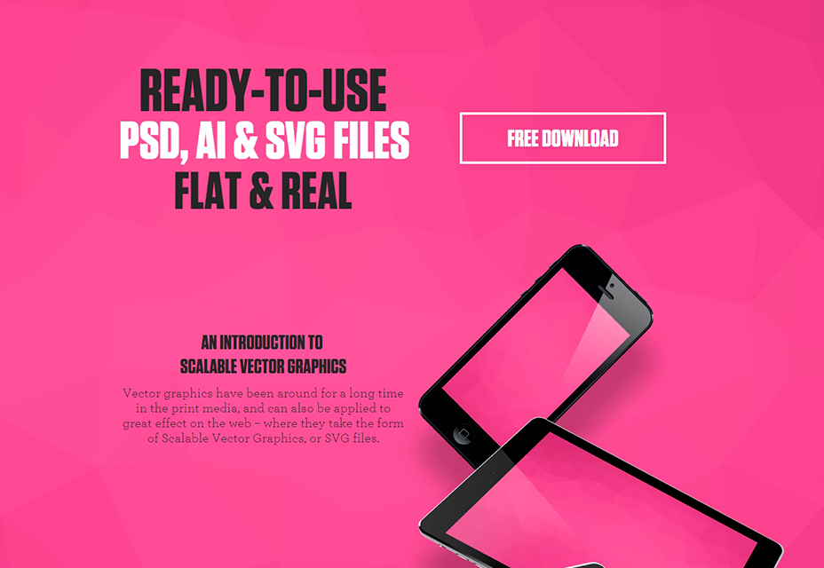 50+ incredible freebies for web designers, March 2015 Flat Vector Devices Pack
