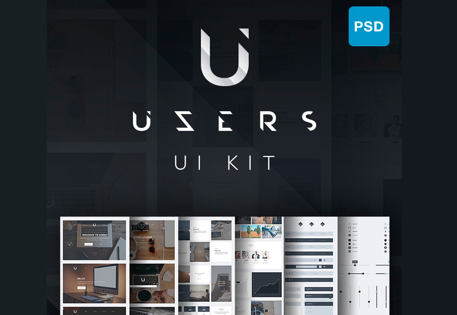 50+ incredible freebies for web designers, March 2015 Uzers UI Kit