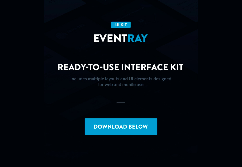 50+ incredible freebies for web designers, March 2015 EventRay UI Design