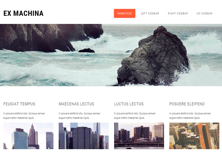 50+ incredible freebies for web designers, March 2015 Ex Machina HTML5 Template