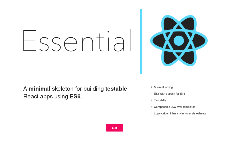 50+ incredible freebies for web designers, March 2015 Essential React