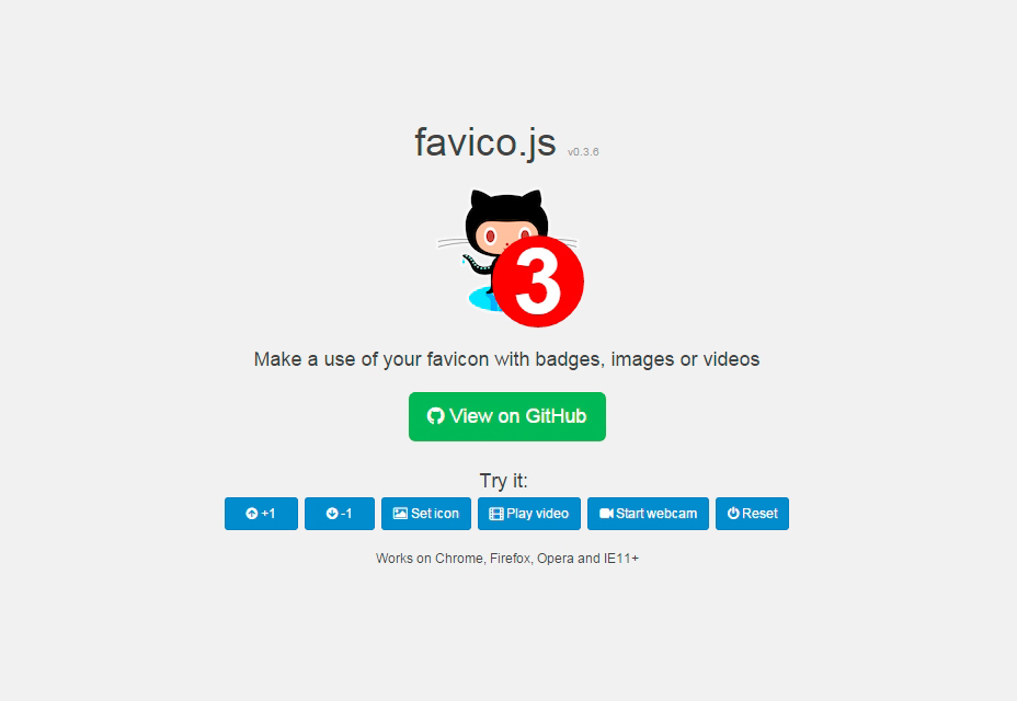 50+ incredible freebies for web designers, March 2015 Favico.js: Make a Use of Your Favicon