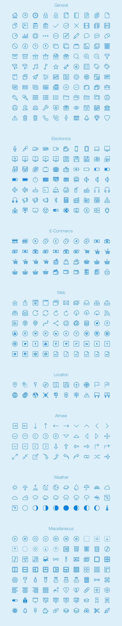 Free download: 450 outline icons lynny_preview