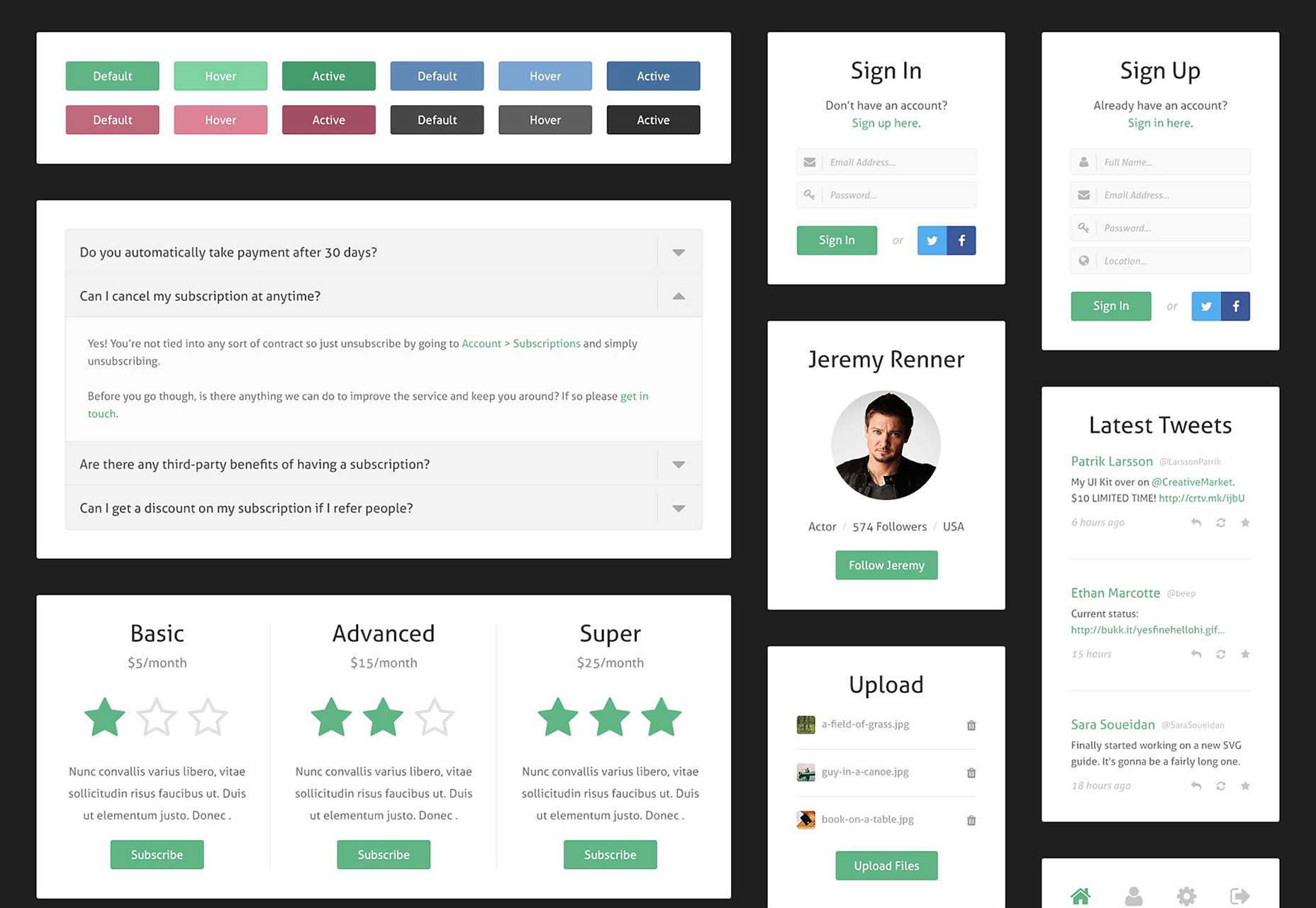 The best free UI kits, February 2015 012