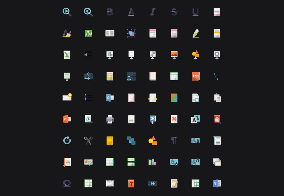 50 incredible freebies for web designers, February 2015 Flat Text Icons