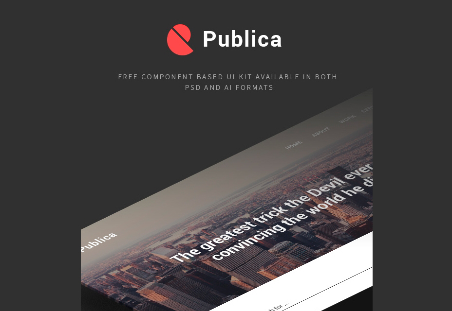 50 incredible freebies for web designers, February 2015 Publica UI Kit