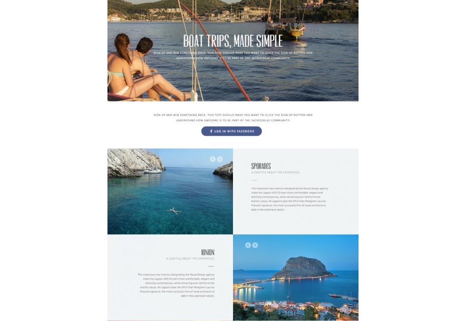 50 incredible freebies for web designers, February 2015 Travel Website Landing Page PSD