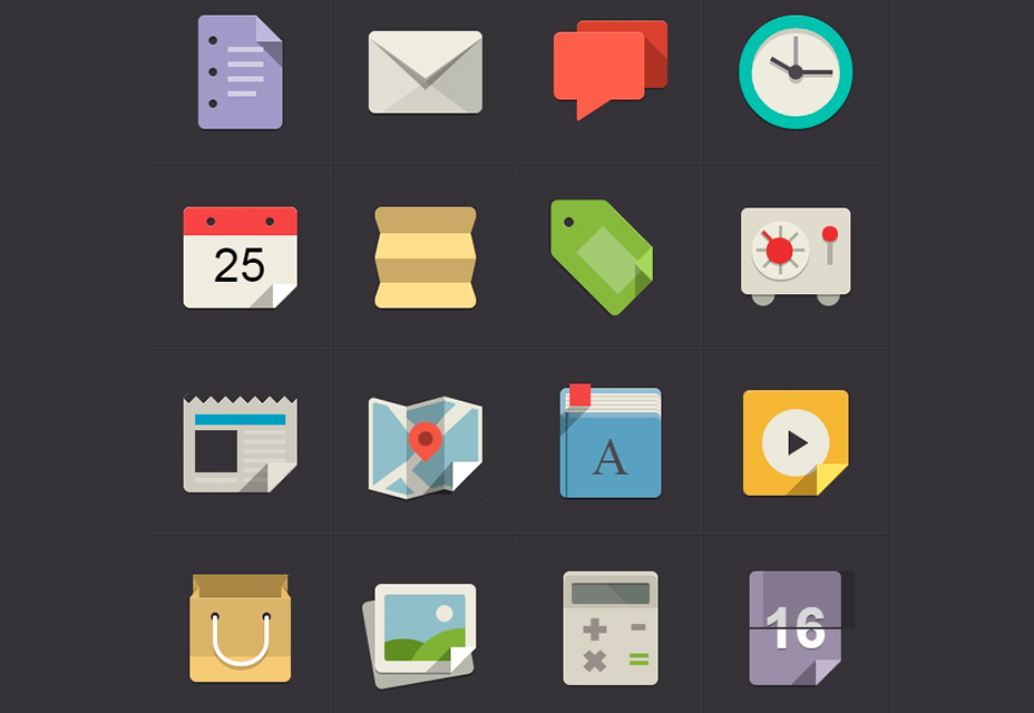 50 incredible freebies for web designers, February 2015 CSS3 Flat Icons