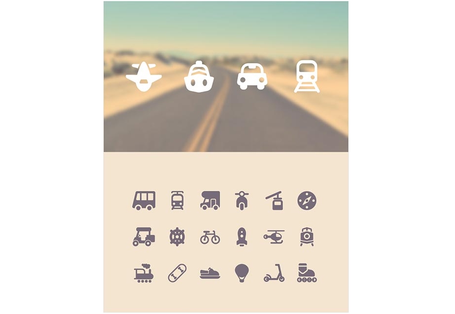 50 incredible freebies for web designers, February 2015 100 Tourism and Travel Icons