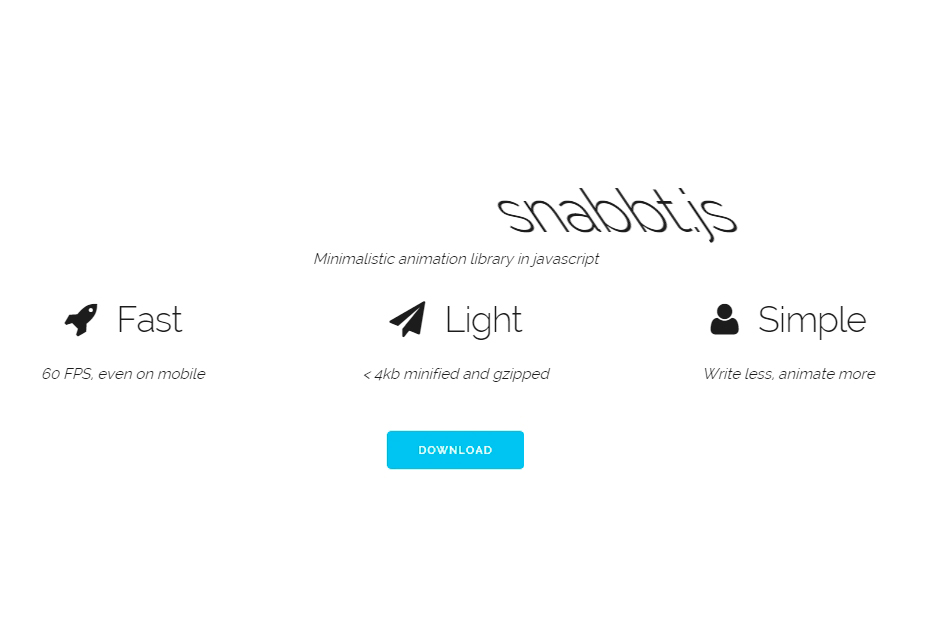 50 incredible freebies for web designers, February 2015 Snabbt.js