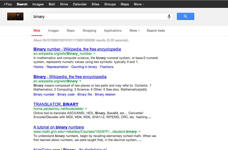Google's greatest ever easter eggs Binary