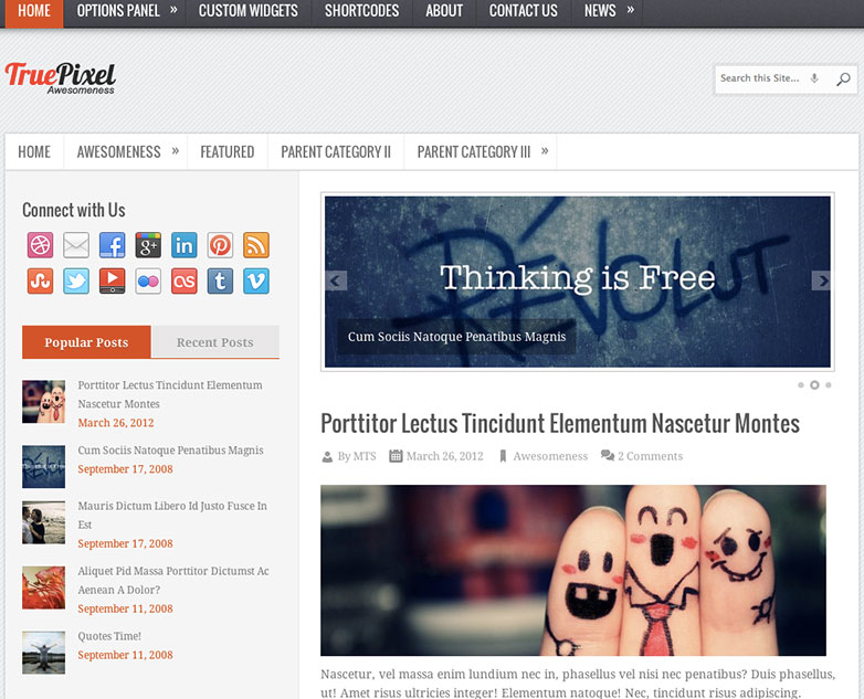 Giveaway: Win 1 of 20 Premium WordPress Themes from MyThemeShop truepixel