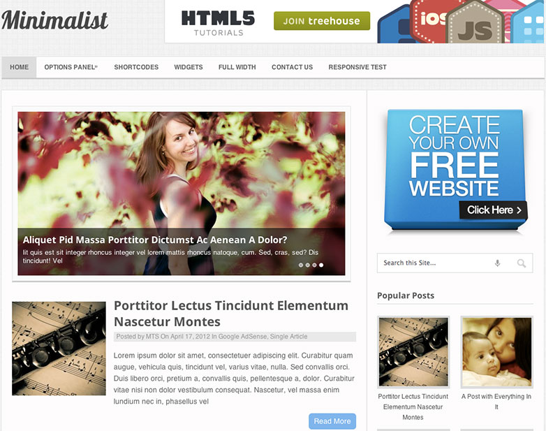 Giveaway: Win 1 of 20 Premium WordPress Themes from MyThemeShop minimalist
