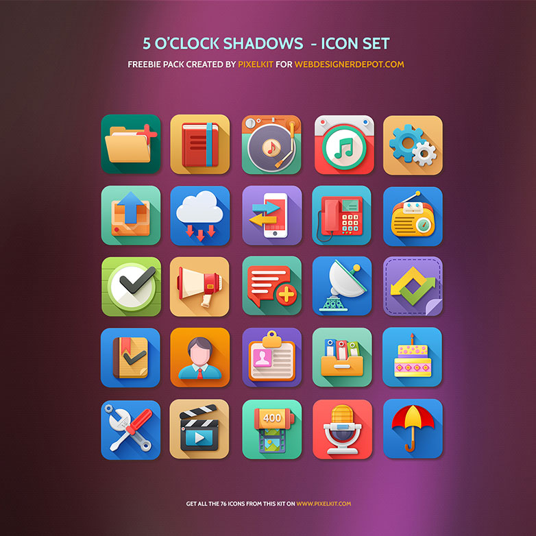 Free download: 5 O'Clock Shadows Icon Set preview