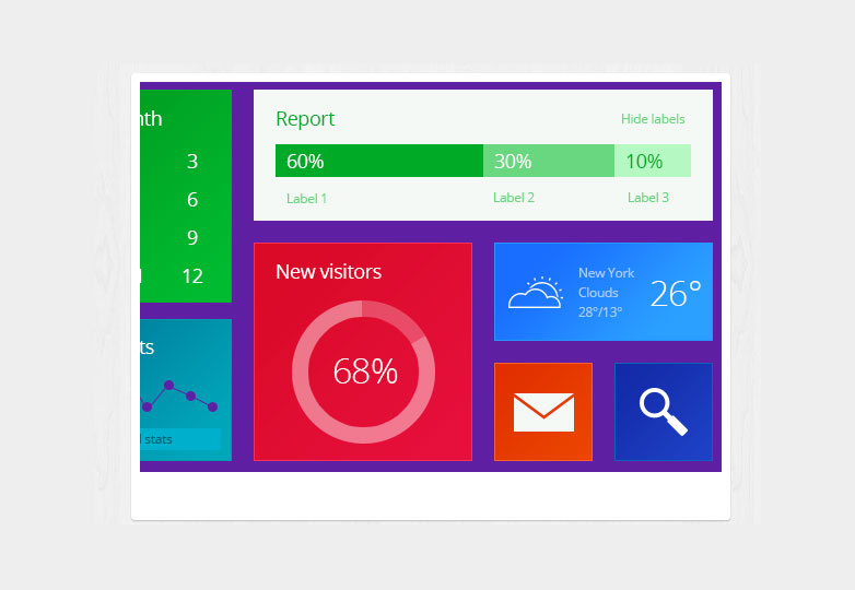 25+ flat UI kits for web designers 004