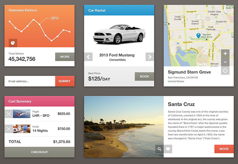 25+ flat UI kits for web designers 008