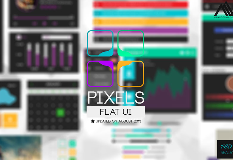 25+ flat UI kits for web designers 019