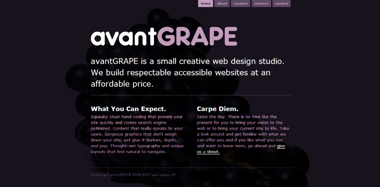 20 beautiful monochromatic sites avantgrape