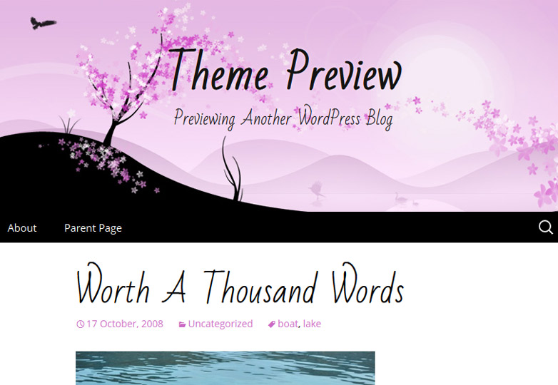 Our favorite free WordPress themes, October 2013 cherry-blossom