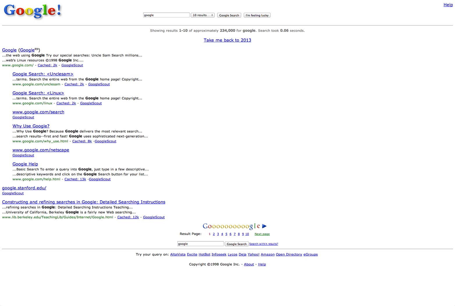 Is Google finished? g1998