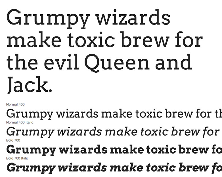 Perfect web typography with slab-serifs arvo