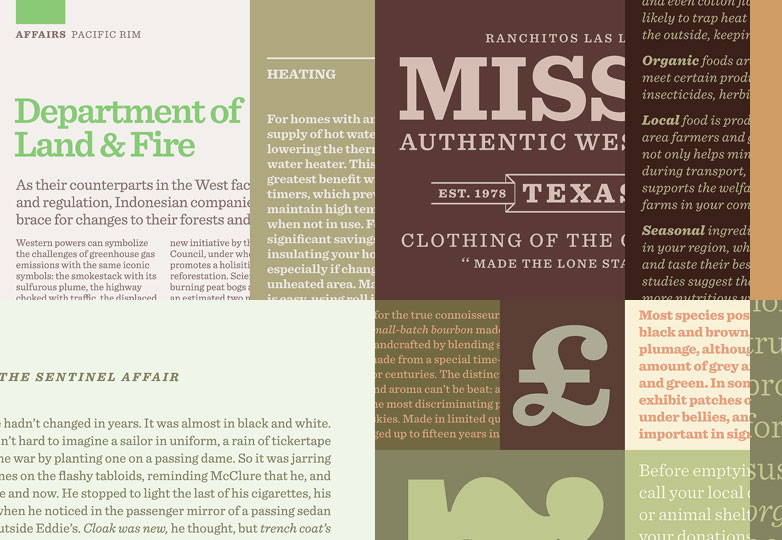 Perfect web typography with slab-serifs sentinel