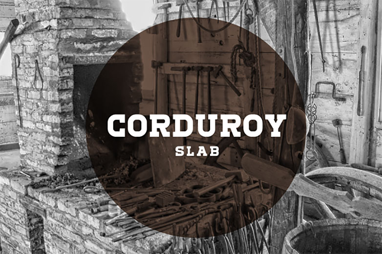 Perfect web typography with slab-serifs corduroy