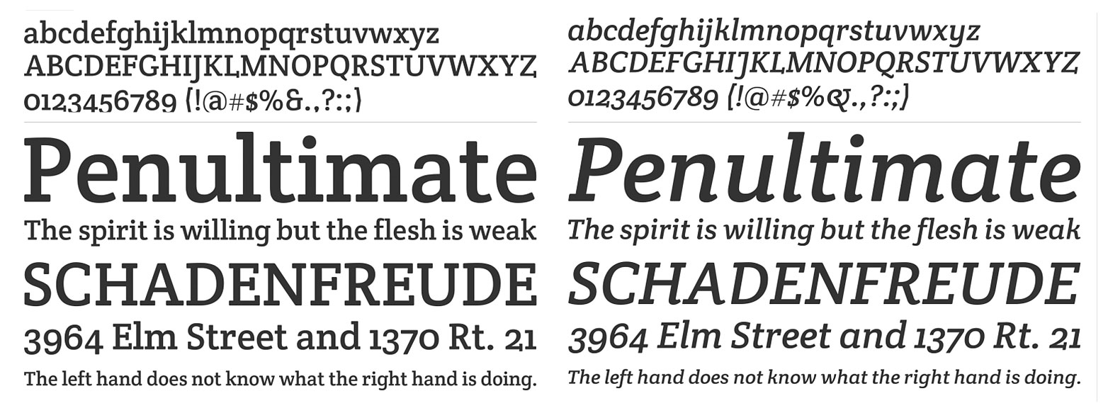 Perfect web typography with slab-serifs crete