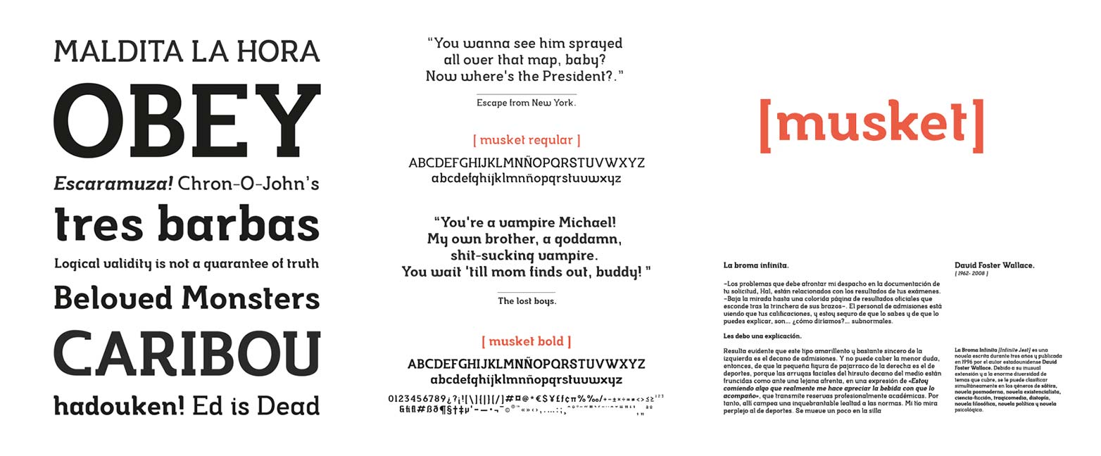 Perfect web typography with slab-serifs musket