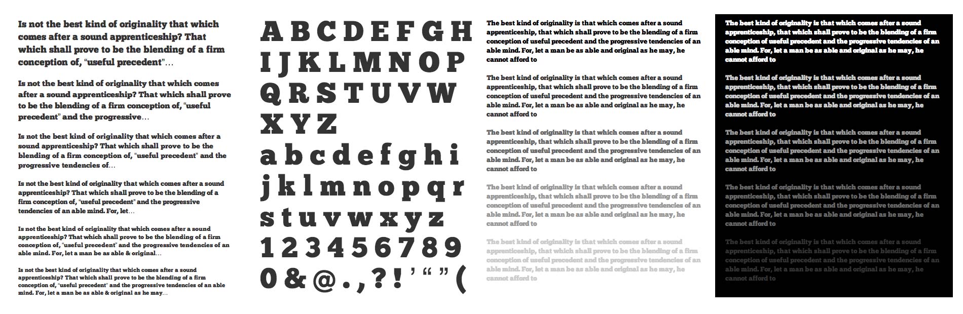 Perfect web typography with slab-serifs chunk