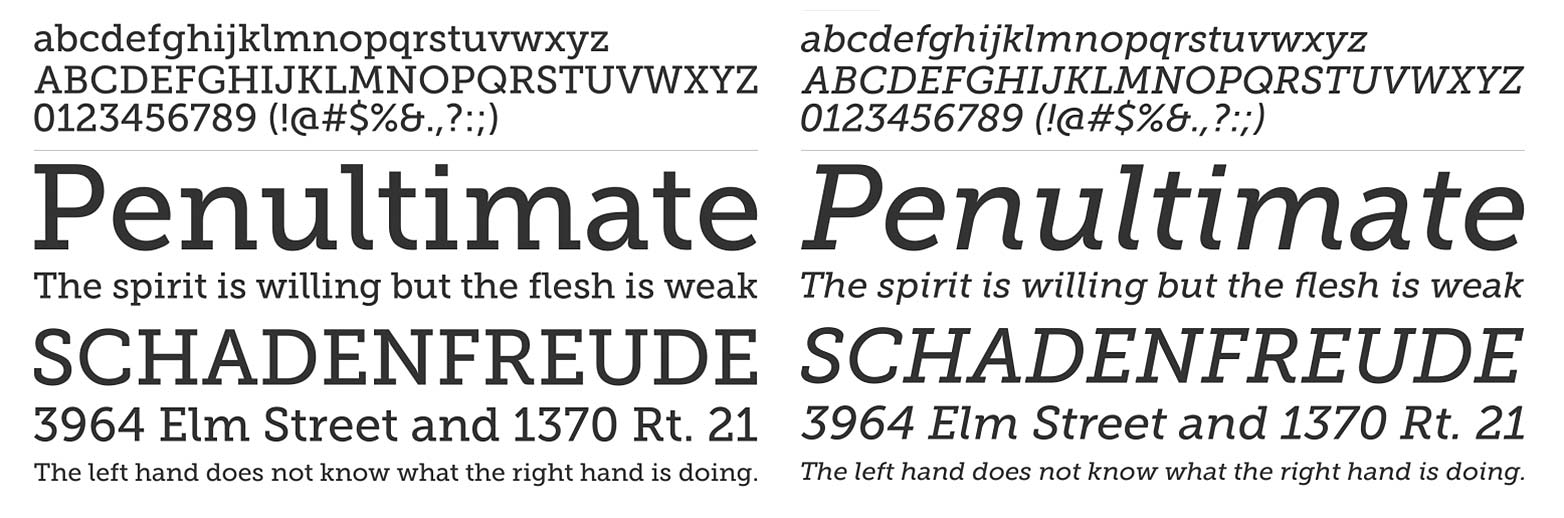 Perfect web typography with slab-serifs museo