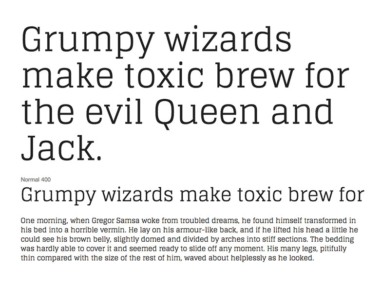 Perfect web typography with slab-serifs glegoo