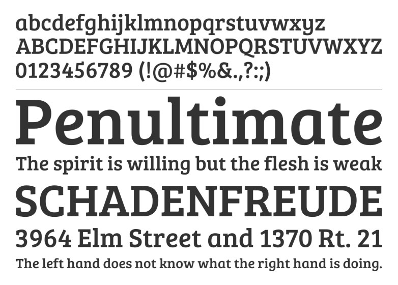 Perfect web typography with slab-serifs bree