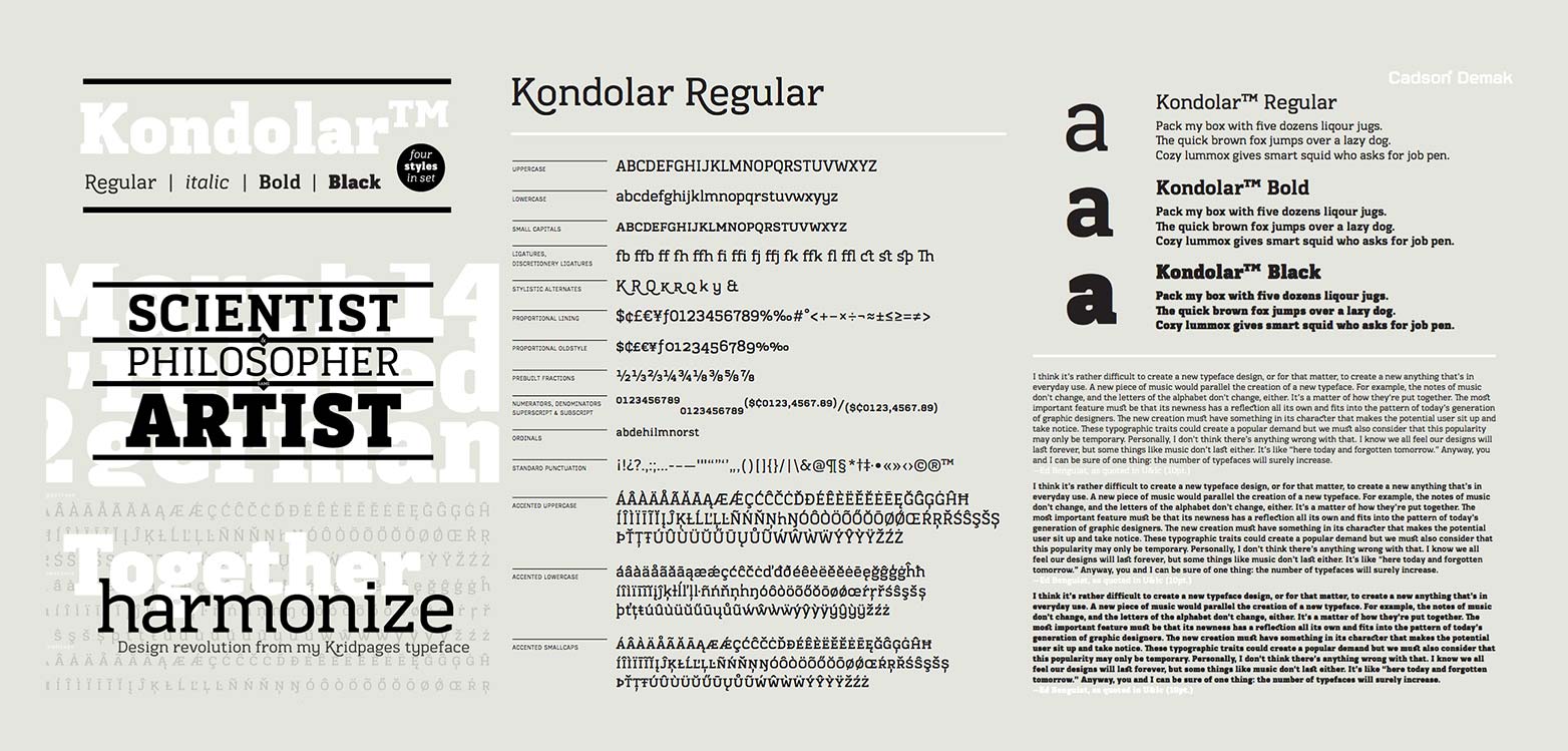 Perfect web typography with slab-serifs kondolar
